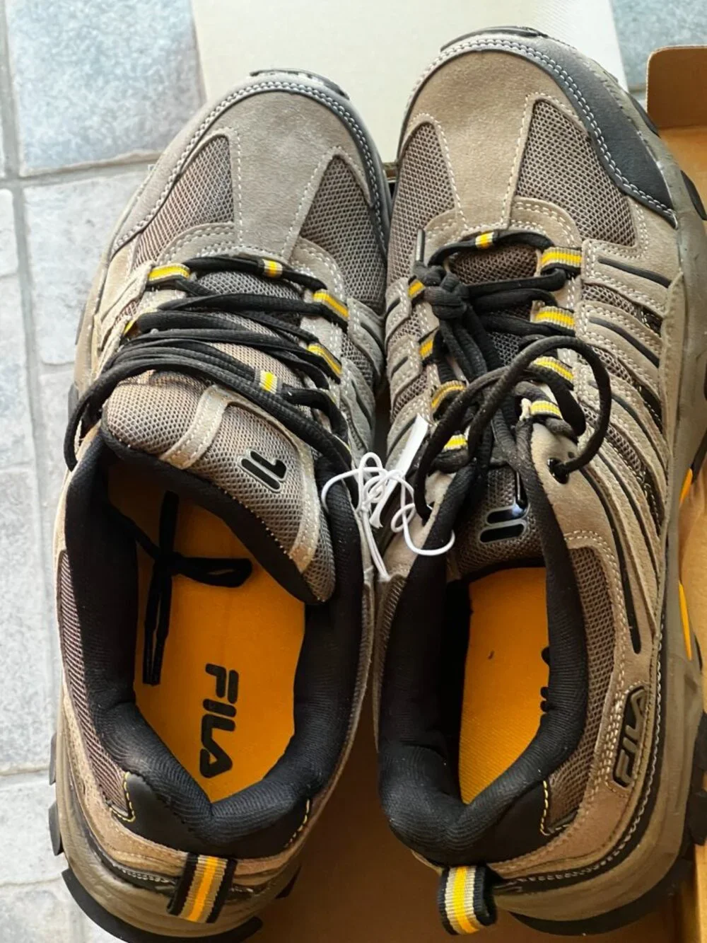 FILA Trail Hiking Shoes Brown Orange Men’s 11.5 New Y2K
